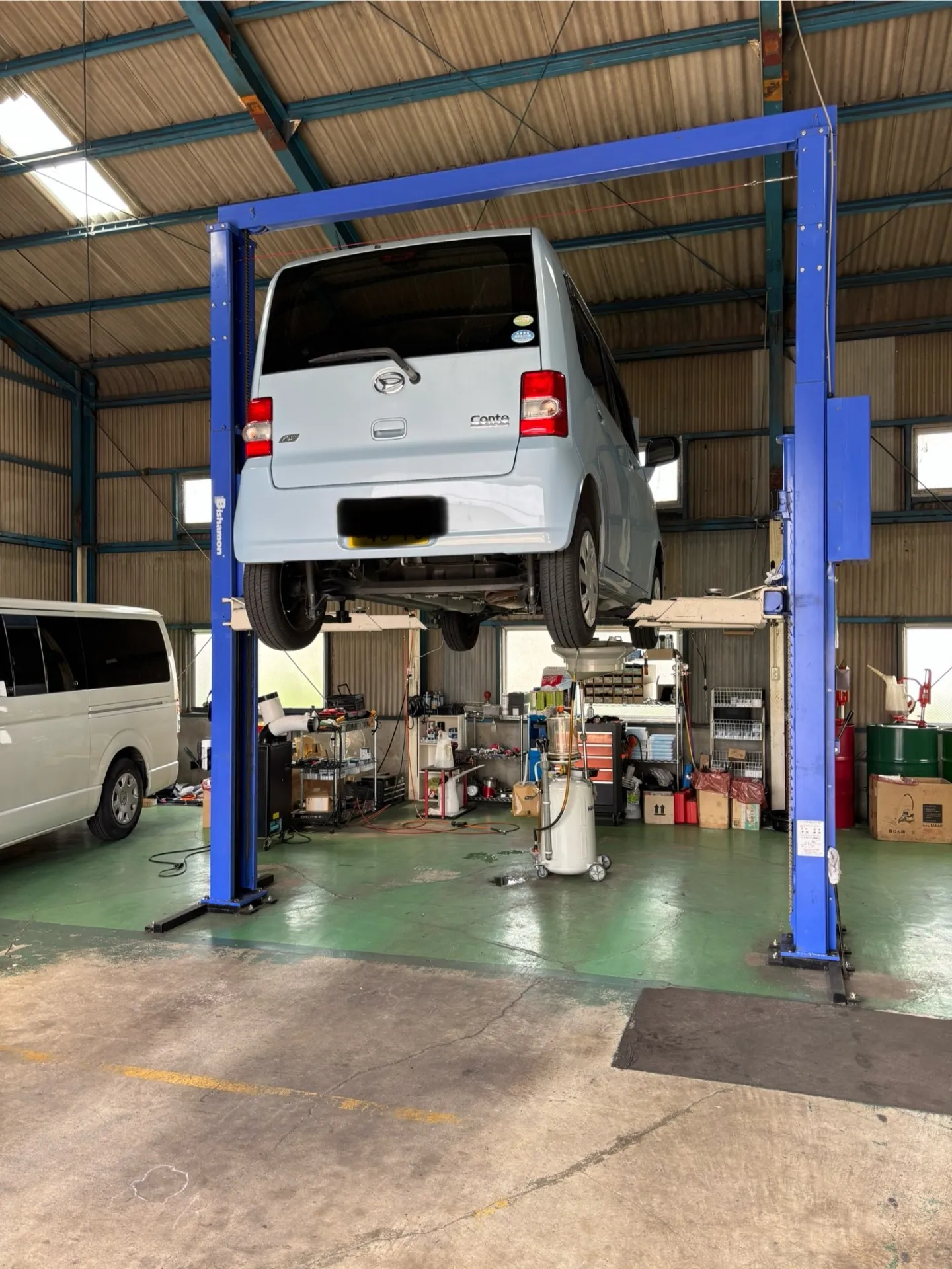 初来店。点検＆オイル交換❗️