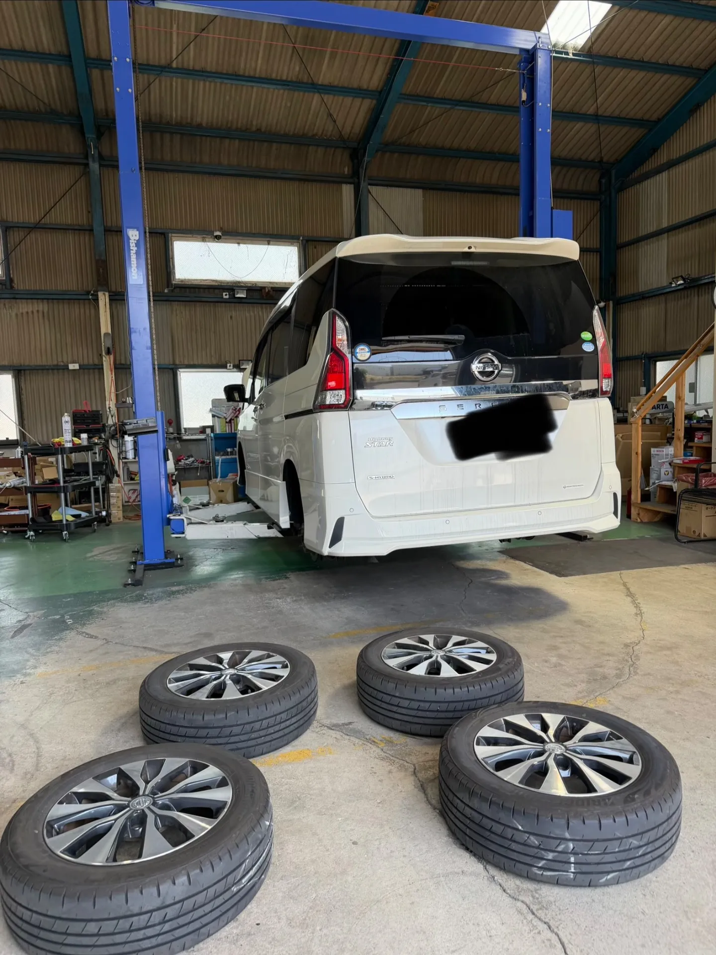 セレナ車検整備＆スペーシア部品取付❗️
